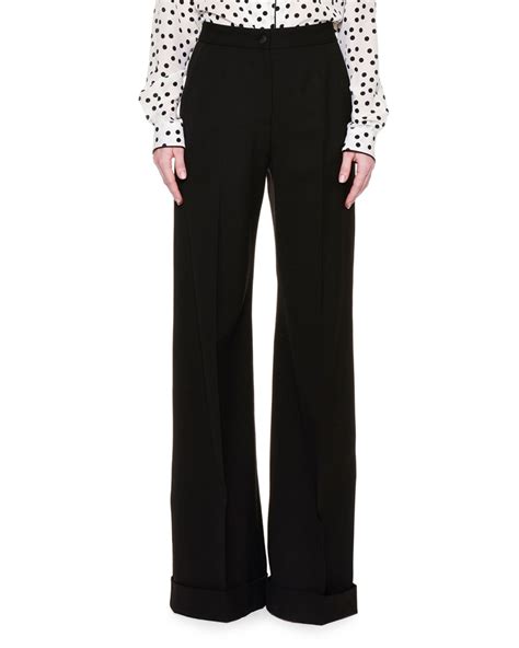 pants dolce gabbana|dolce gabbana wide leg trousers.